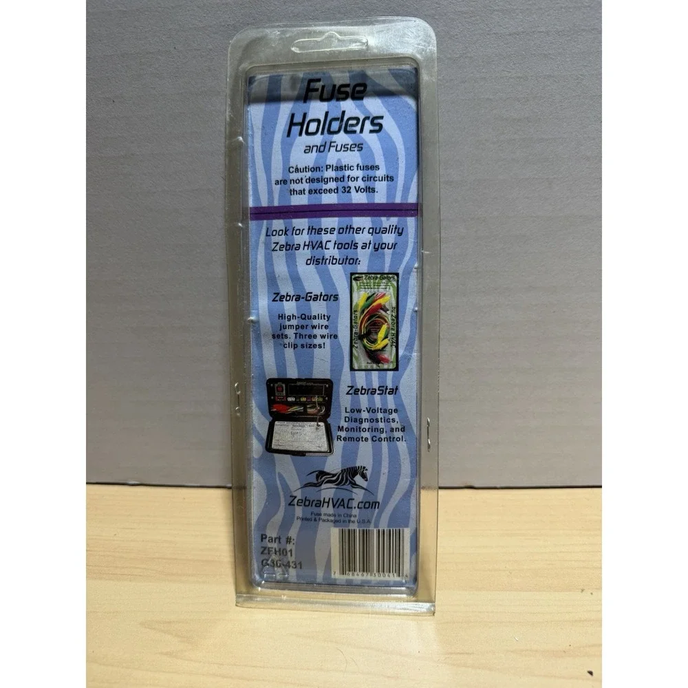 Fuse Holder And Fuses Zebra HVAC 15 amp ZFH01 G36-431 4Kits Total